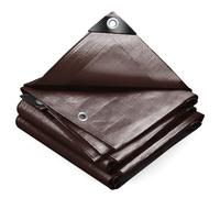 VOUNOT 2x3m Waterproof Tarpaulin Ultra Heavy Duty 240 g/m² Tarp Large Ground Camping Sheet with Aluminum Eyelets for Outdoor Furniture Caravan Car Cover, Brown