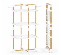 VOUNOT 3-Tier Foldable Clothes Airer 99x69x135.5 cm Drying Rack, White