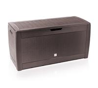 VOUNOT 310L Garden Storage Box Outdoor Cushion Box Weather-Resistant Brown