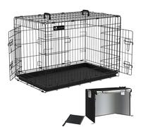 VOUNOT 35" Dog Cage with Cover Puppy Training Crate Pet Carrier Metal Cages, L
