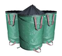 VOUNOT 3X Garden Bags Pop-up 170L with Handles, Reusable Garden Waste Sacks