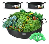 VOUNOT 3x Plant Grow Bags for Fruit Vegetables 200L Garden Potato Growing Kit