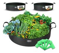 VOUNOT 3x Plant Grow Bags for Fruit Vegetables 200L Garden Potato Growing Kit