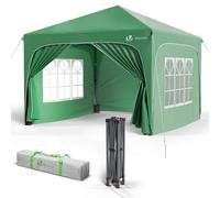 VOUNOT 3x3m Pop up Gazebo with Sides, Waterproof Garden Marquee Party Tent Green
