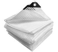 VOUNOT® 3x5m Clear Tarpaulin Waterproof Heavy Duty Reinforced Clear Plastic Multipurpose Tarp Sheet Garden Furniture Shed Cover, Ground Sheets for Camping