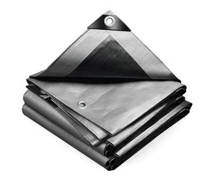 VOUNOT 3x5m Tarpaulin Heavy Duty 240 g/m² Waterproof Tarp Grey