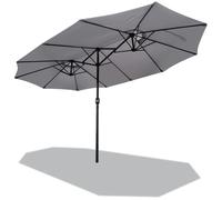 VOUNOT 4.6m Double Garden Parasol Extra Large Rectangular Patio Table Umbrella