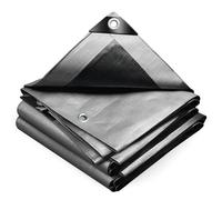 VOUNOT 4x6m Tarpaulin Heavy Duty 240 g/m² Waterproof Tarp Large Ground Camping Sheet with Eyelets for Outdoor Furniture Caravan Car Cover, Grey