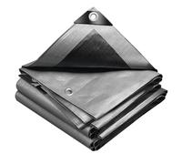 VOUNOT 4x8m Tarpaulin Heavy Duty 240 g/m² Waterproof TarpLarge Ground Camping Sheet with Eyelets for Outdoor Furniture Caravan Car Cover, Grey