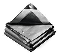 VOUNOT 4x8m Tarpaulin Heavy Duty 240 g/m² Waterproof TarpLarge Ground Camping Sheet with Eyelets for Outdoor Furniture Caravan Car Cover, Grey