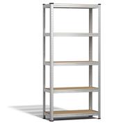 VOUNOT® 5-Tier Heavy Duty Shelving Units, Metal Storage Racking for Garage, Shed, Workshop & Warehouse, Freestanding Shelves, Load Capacity 875 kg, 150 x 70 x 30 cm