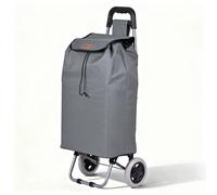 VOUNOT 59L Lightweight Shopping Trolley with 2 Wheels Grocery Cart, Grey