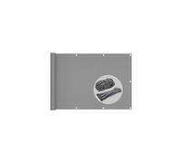 VOUNOT Balcony Privacy Screen, 90x600cm, HDPE Balcony Cover, Wind and UV Protection, Weatherproof, Grey