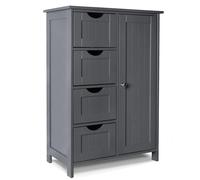 VOUNOT Bathroom Storage Cabinet | 4 Drawers + Door | Floor Cupboard | 55x30x82cm