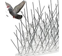 VOUNOT® Bird Spikes 8.5M - Stainless Steel Anti-Pigeon and Bird Deterrent Spikes Birds Control Defence Spikes for Roofs and Windows, Easy to Install 34 pcs x 25cm