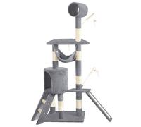 VOUNOT Cat Tree Tower, Cat Condo with Sisal Scratching Post, Multi Level Cat Climbing Frame Indoors, Cat Activity Tree, Grey, XXL