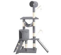 VOUNOT Cat Tree Tower, Cat Condo with Sisal Scratching Post, Multi Level Cat Climbing Frame Indoors, Cat Activity Tree, Grey, XXL