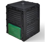 VOUNOT® Compost Bin Garden, 300 Litre Plastic Composters Outdoor, Black
