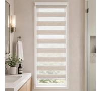 VOUNOT® Day and Night Zebra Roller Blinds No Drill, 55x150cm Linen