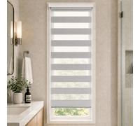 VOUNOT Day and Night Zebra/Vision Window Double Roller Blinds Grey55 x150 cm