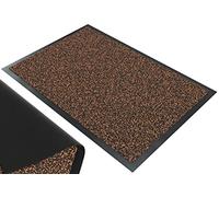 VOUNOT Door Mats for Outdoor or Indoor, Dirt trapper, Non Slip Barrier Mat Washable Welcome Doormat Entrance Rug, Brown-Black, 40x60cm