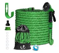 VOUNOT Flexible Garden Hose 100FT 10 Modes Green
