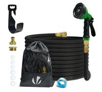 VOUNOT Flexible Garden Hose 50FT Expandable Magic Water Hose Pipe with 10 Modes Water Spray Nozzles, Black