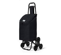 VOUNOT® Folding Shopping Trolley on 6 Wheels, Stair Climbing Shopping Cart, Grocery Trolley, Black, 2440975908964