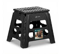 VOUNOT Folding Step Stool,Anti-Slip Folding Stool,37x30x32.5 cm Black