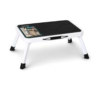 VOUNOT® Folding Step Stool Metal with Anti-Slip Platform, Portable Half-Step Stool 150kg Capacity for RV, Camping Kitchen, Bathroom, Office Home & Garage