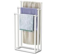 VOUNOT® Freestanding Towel Rail 3-Tier Metal Towel Stand, Stable Towel Holder Storage for Washcloths and Bathroom Accessories, White