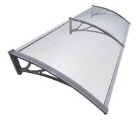 VOUNOT 200x80cm Front Door Canopy Porch Outdoor Awning, Rain Shelter, Grey