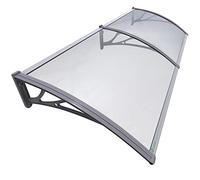 VOUNOT Front Door Canopy Outdoor Awning Patio Porch Rain Shelter Grey 200x80 cm