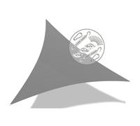 VOUNOT HDPE Sun Shade Sail Triangle with Fixing Kits, 3x3x3M, Grey