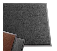 VOUNOT® Heavy Duty Barrier Mats, Door Mat Washable, Non Slip Rubber Mat, Floor Mats Kitchen Rugs, Grey-Black, 90x120cm