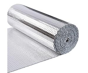 VOUNOT® Insulation Roll Radiator Foil 10m x 60cm x 3mm, Double Aluminum Bubble Heat Thermal Reflector Panels