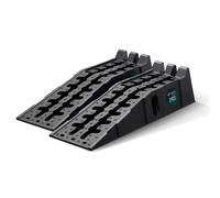 VOUNOT® Levelling Ramps, 2 Pack Heavy Duty Motorhome Levellers, Extra Wide 5 Tonne Capacity Caravan Ramps, Anti-Slip Car Lift Ramps, UV-Resistant, Black