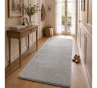 VOUNOT ® Living Room Rug Ultra Soft Shaggy Area Rug Machine Washable, Modern Non-Slip Carpets, For Living Room, Bedroom, Patio 80x200cm Grey