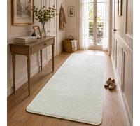 VOUNOT ® Living Room Rug Ultra Soft Shaggy Area Rug Machine Washable, Modern Non-Slip Carpets, For Living Room, Bedroom, Patio 80x200cm Cream