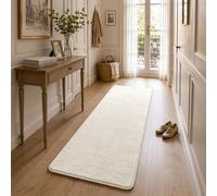 VOUNOT ® Living Room Rug Ultra Soft Shaggy Area Rug Machine Washable, Modern Non-Slip Carpets, For Living Room, Bedroom, Patio 60x180cm Beige