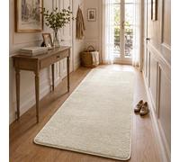 VOUNOT ® Living Room Rug Ultra Soft Shaggy Area Rug Machine Washable, Modern Non-Slip Carpets, For Living Room, Bedroom, Patio 80x200cm Beige