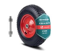 VOUNOT® Pneumatic Wheel 4.80/4.00-8 with Inner Tube, Replacement Wheelbarrow Wheel with Ball Bearings, 400x85mm, 20mm Bore, Heavy Duty Tyre for Wheelbarrow Sack Truck Garden Trolley