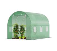 VOUNOT 3x2x2m Polytunnel Greenhouse Walk In Steel Frame, Green