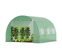 VOUNOT Polytunnel Greenhouse Heavy Duty Steel Frame Walk In Poly Tunnel 3x3x2m