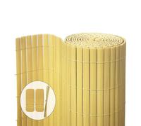 VOUNOT PVC Garden Screening Roll Fence Privacy Border Panel 80 x 300 cm, Bamboo