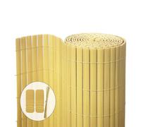 VOUNOT PVC Privacy Screening Fence 80 x 300 cm, Double Reinforced Struts Bamboo