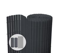 VOUNOT PVC Privacy Screening Fence 90 x 500 cm Reinforced Struts Grey