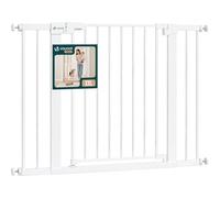 VOUNOT® Safety Gate for Stairs 103-110cm, Pressure Fit Baby Gate with Auto Close, Double Locking System, Two-Way Opening, No Drill Stair Gate for Children and Pets, White