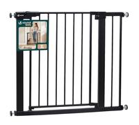 VOUNOT® Safety Gate for Stairs 89-96cm, Pressure Fit Baby Gate with Auto Close, Double Locking System, Two-Way Opening, No Drill Stair Gate for Children and Pets, Black