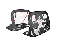 VOUNOT Set of 2 Pop up Football Goal for Kids, Goal Posts for Garden, 2 in 1 Childrens Mini Soccer Target Net, Football Training Equipment, Indoor & Outdoor